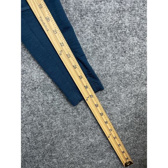 Ibex Sweater Dress Women's Large Blue Merino Wool Pockets Hooded Tunic - Picture 8 of 14